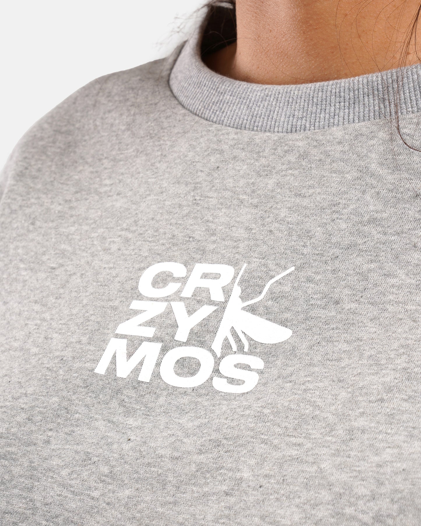 Unrestricted Crop Sweat - Grey