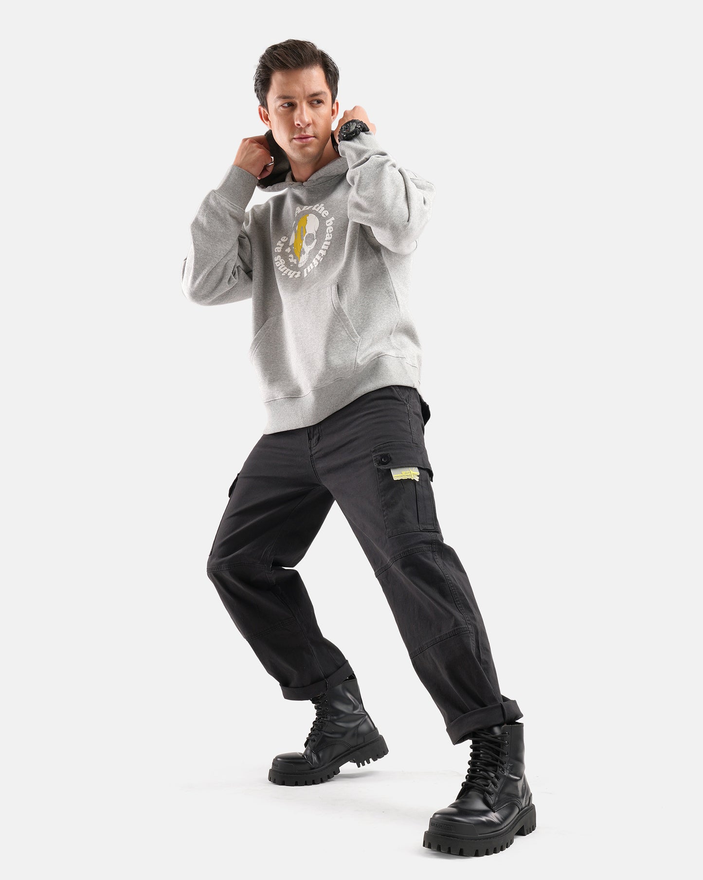 Washed Cargos Black