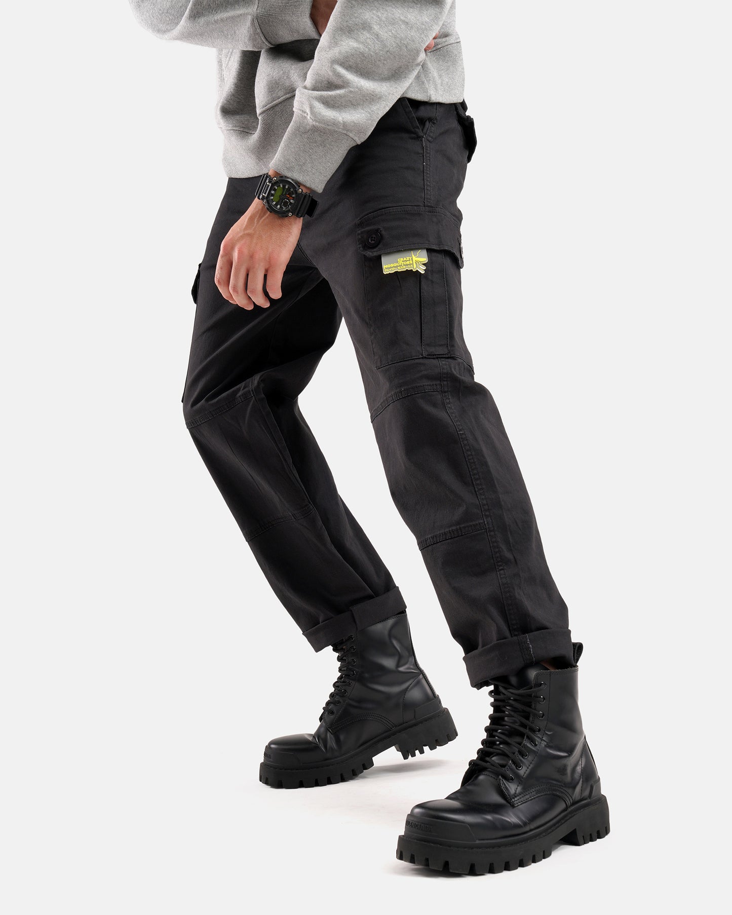 Washed Cargos Black