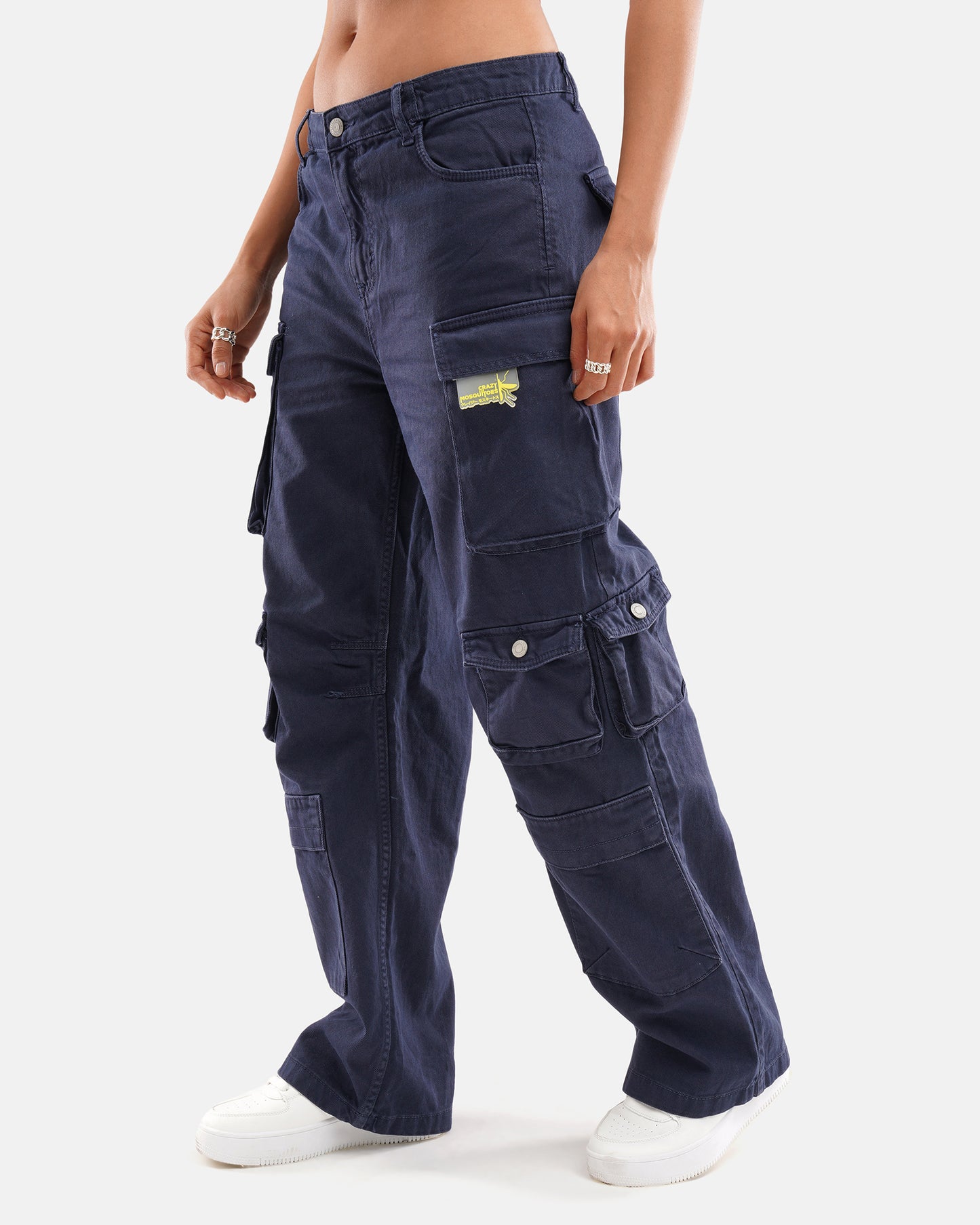 High Waist Cargio - Navy