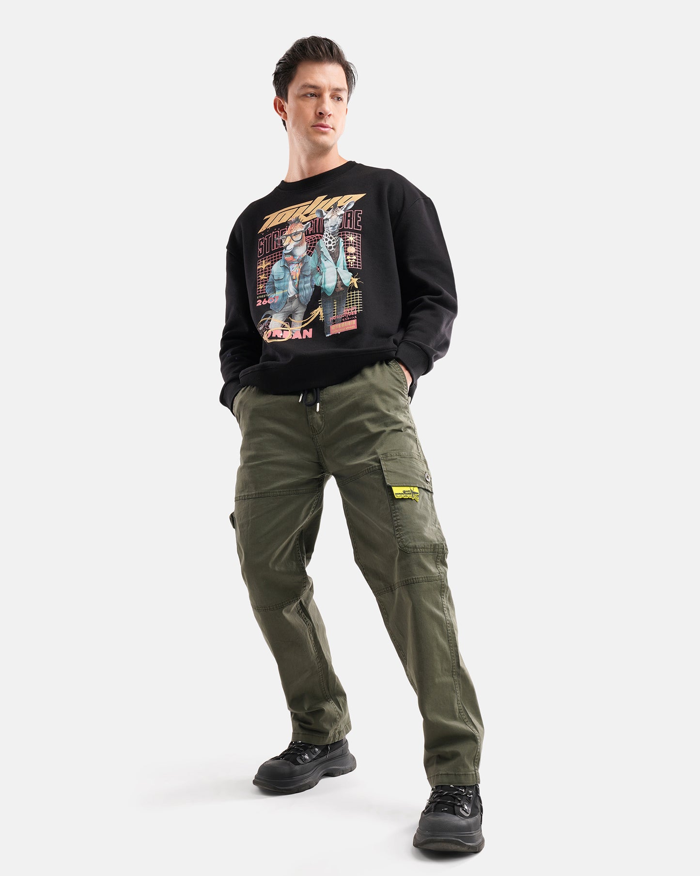 Washed Cargos Olive