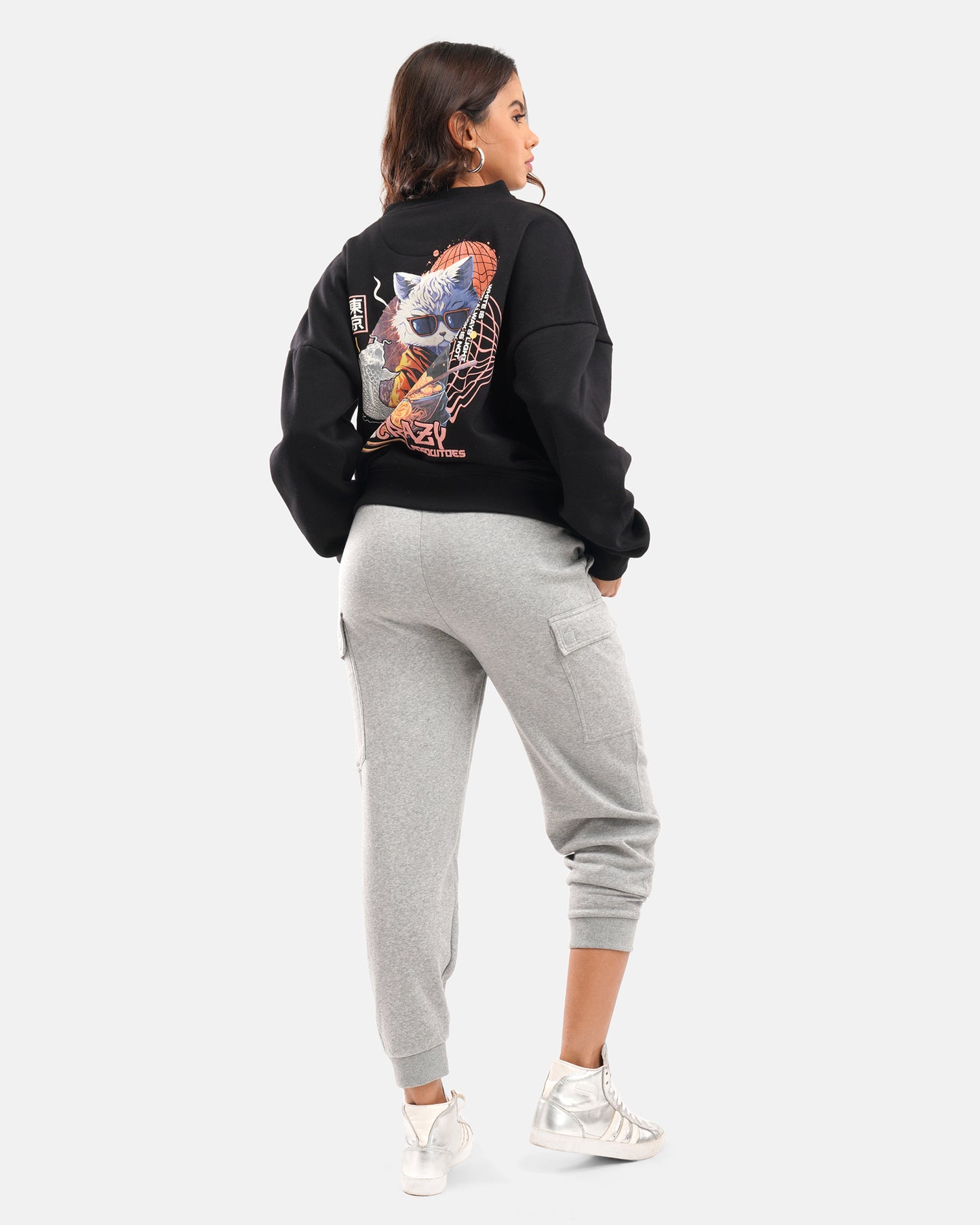 Ramen Cat Sweat - Black