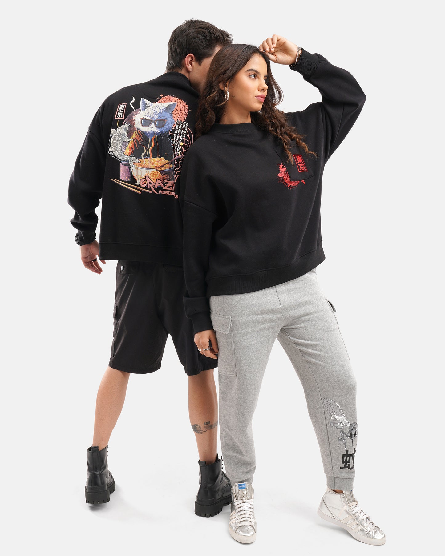 Ramen Cat Sweat - Black