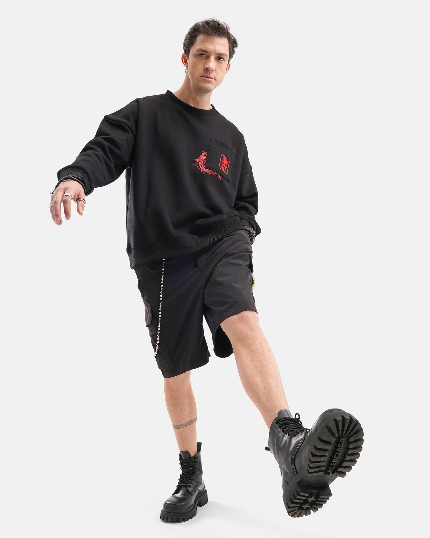Ramen Cat Sweat Black