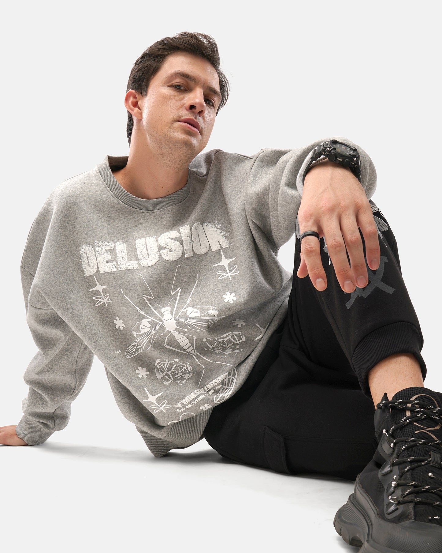 Delusion Sweat Grey Melange