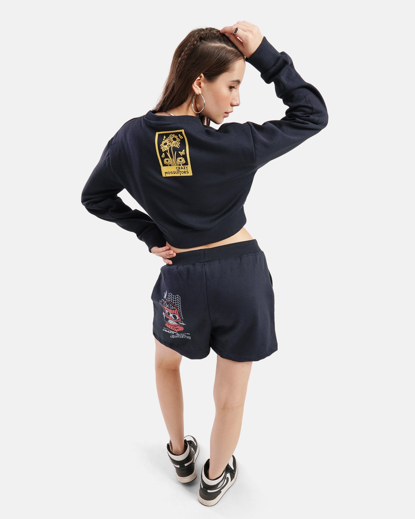 Self Love Crop Sweat - Navy