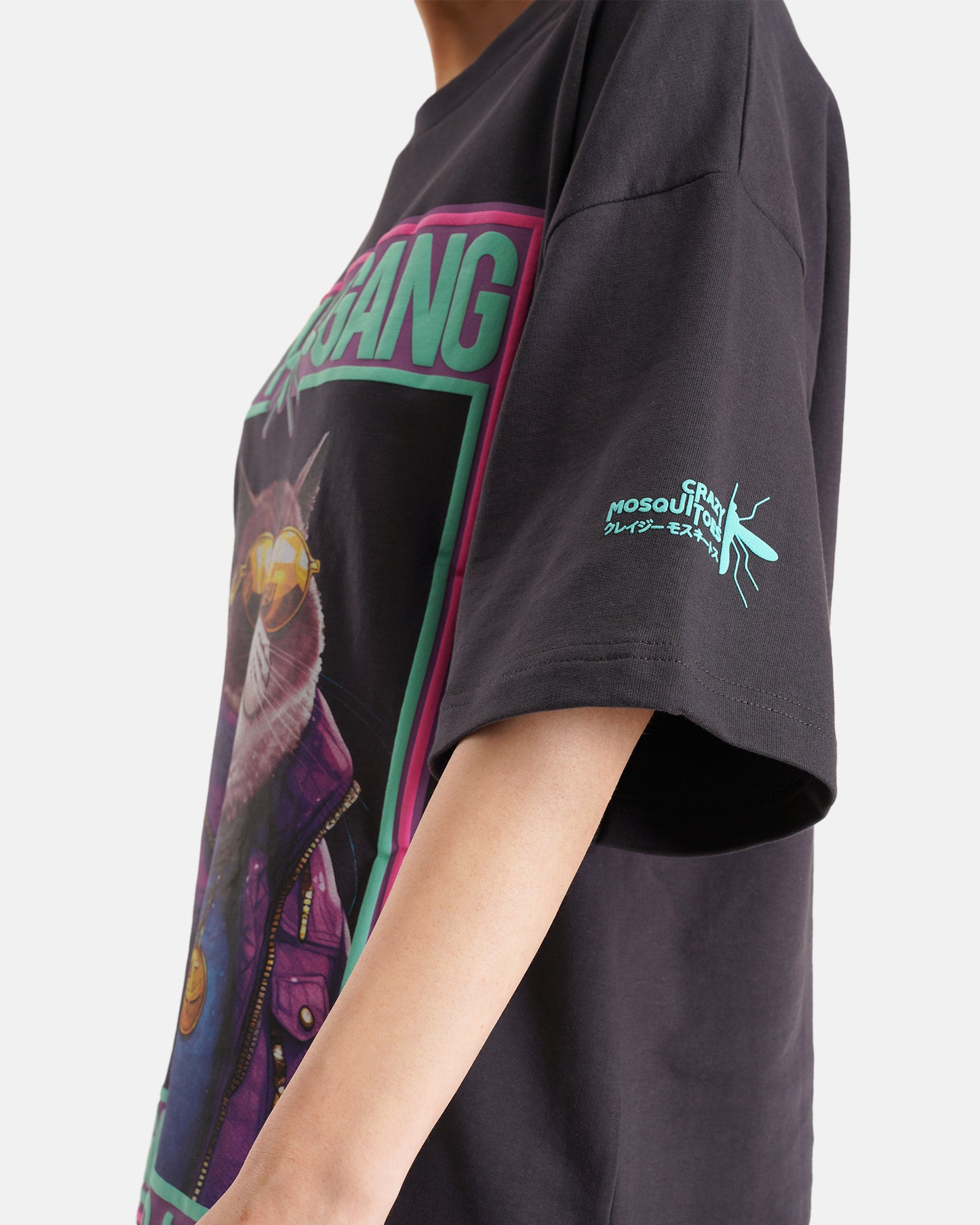 Kitty Gang Tee - Dark Ash