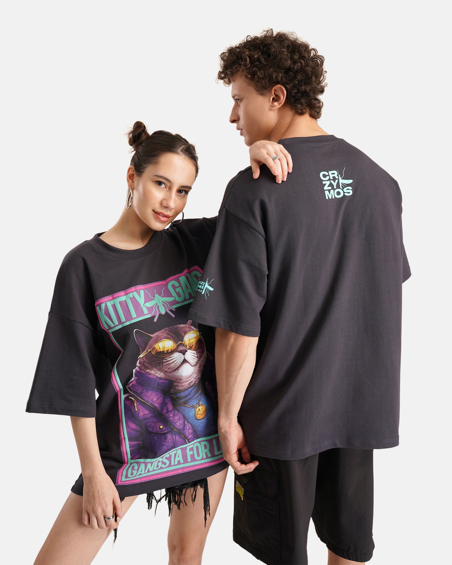 Kitty Gang Tee - Dark Ash