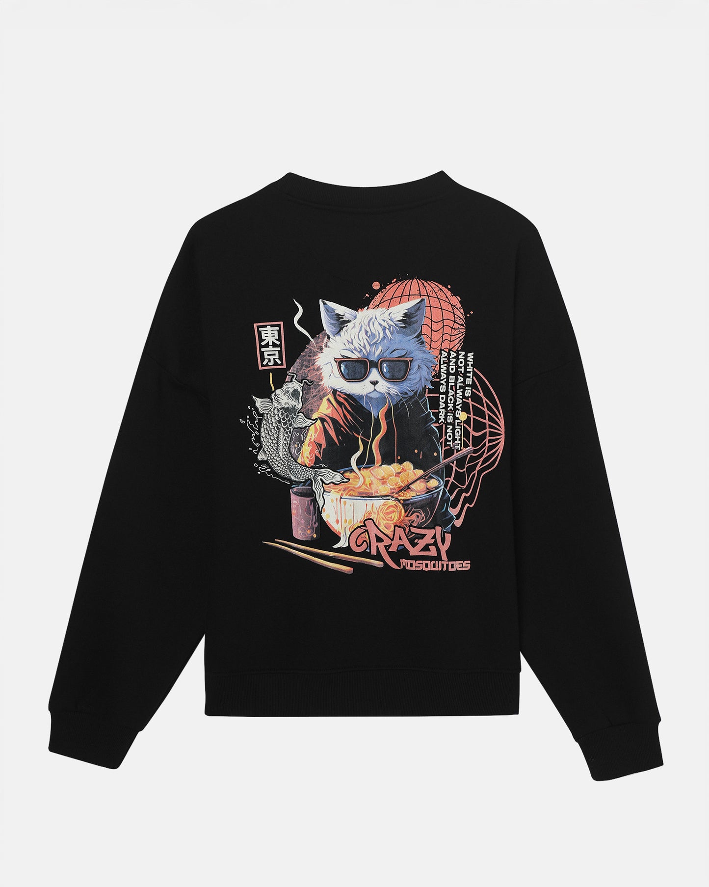 Ramen Cat Sweat Black
