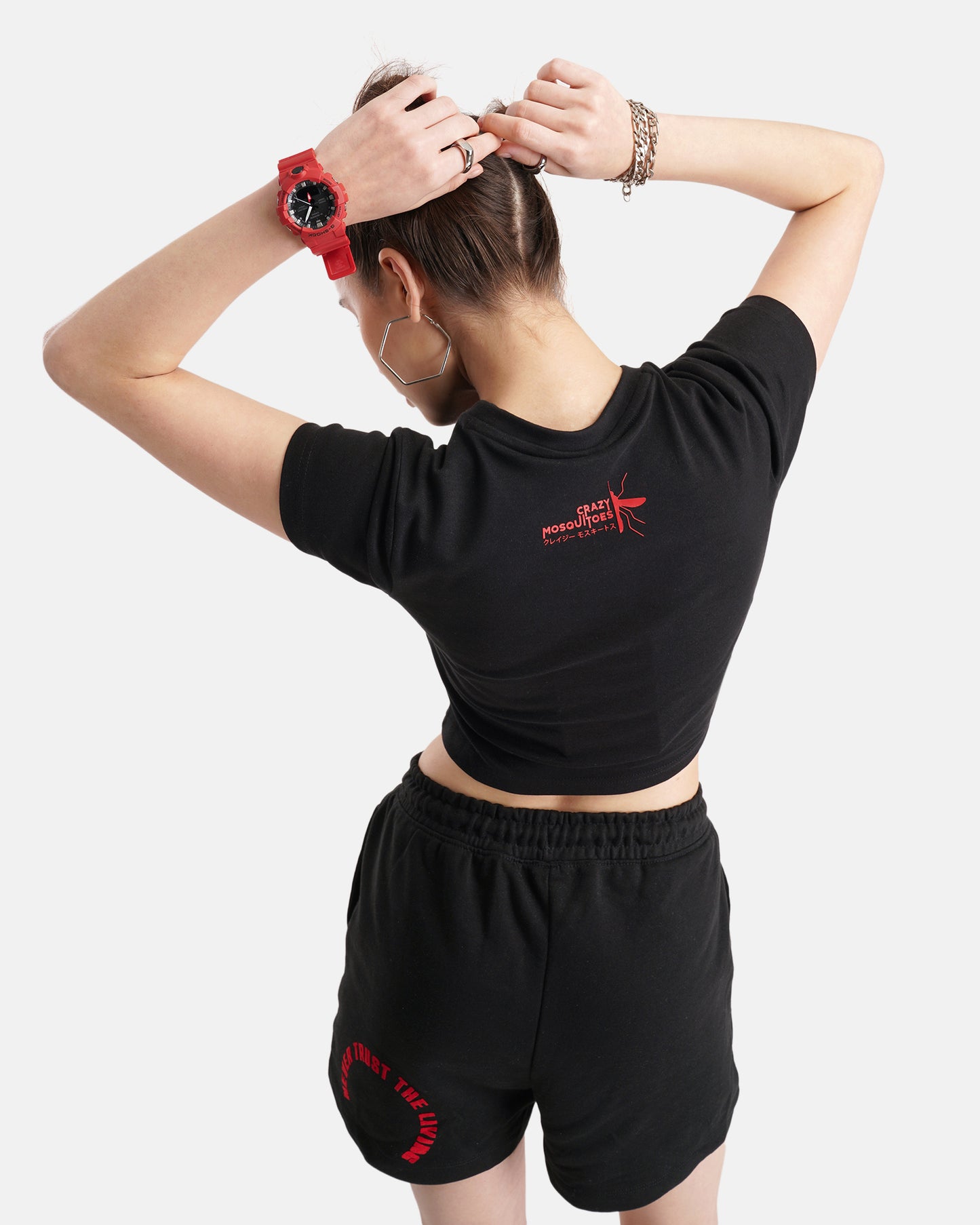 Cosmic Intruder Crop - Black
