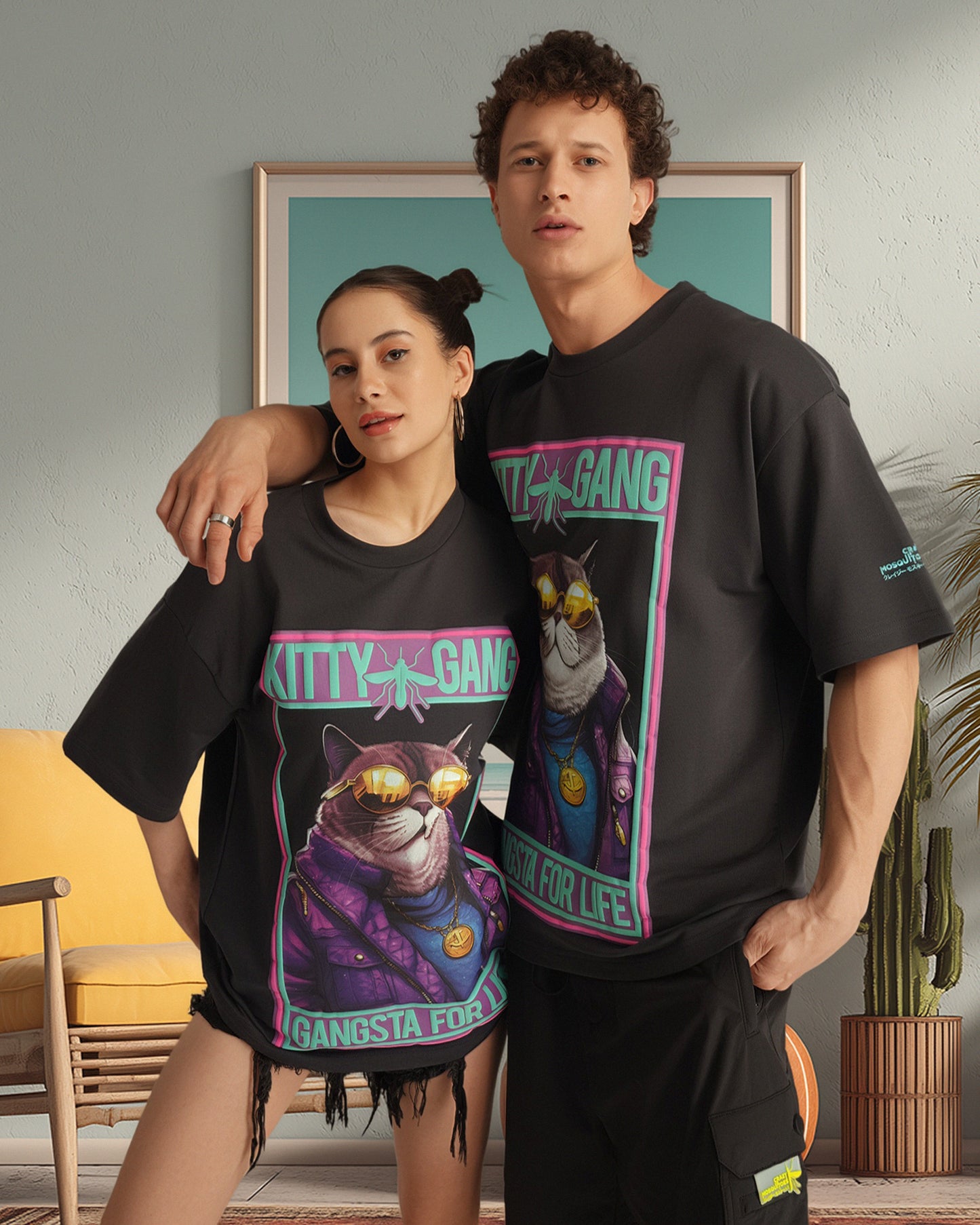 Kitty Gang Tee Dark Ash