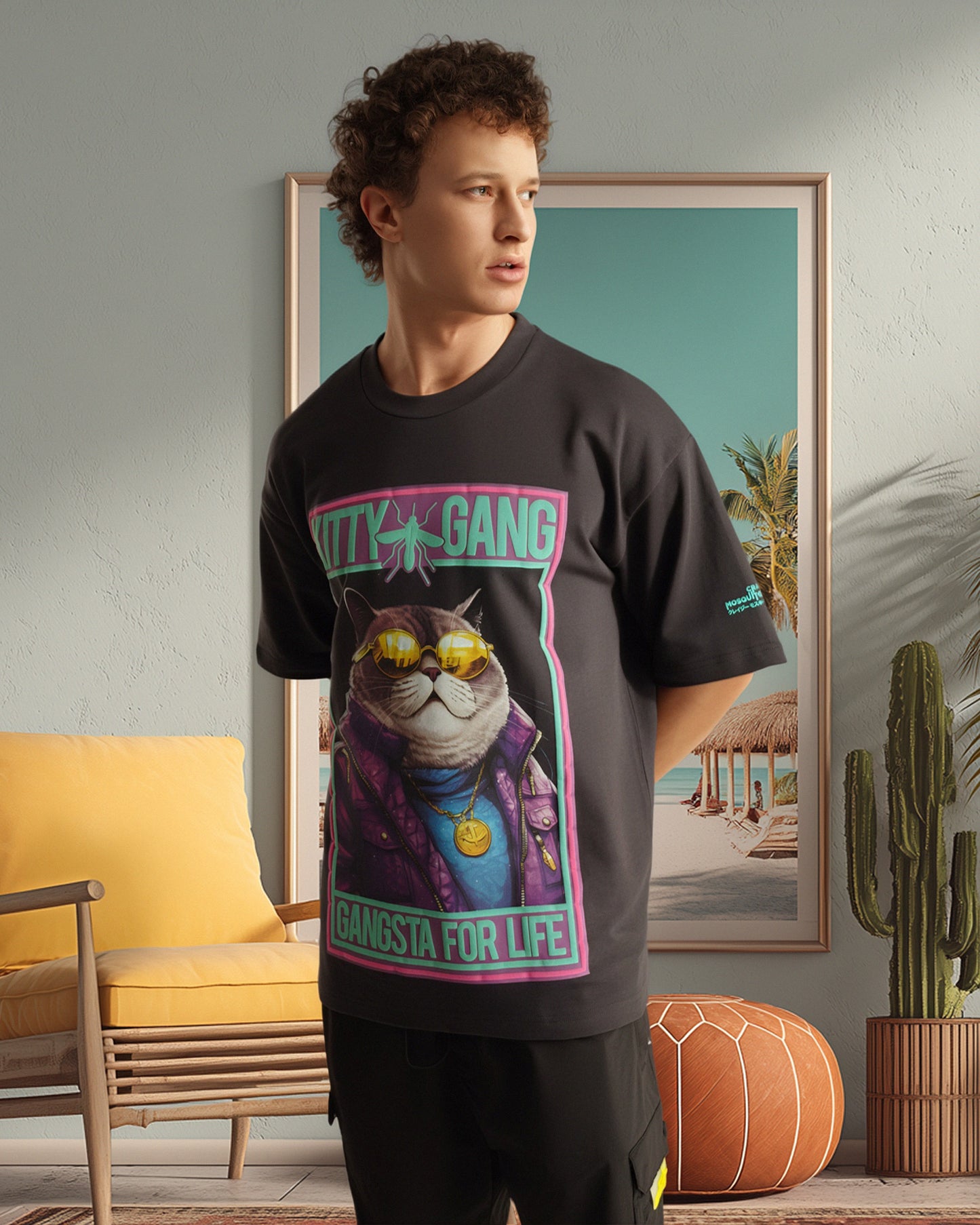 Kitty Gang Tee Dark Ash