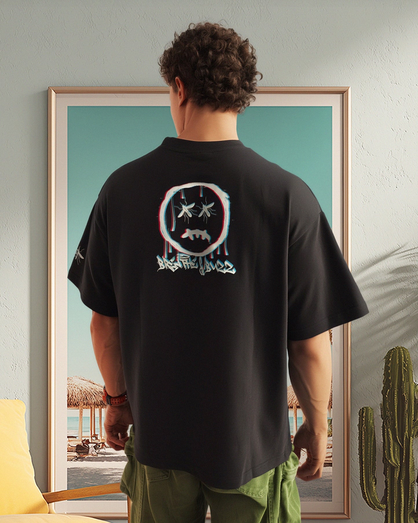 Psy Bear Tee Black