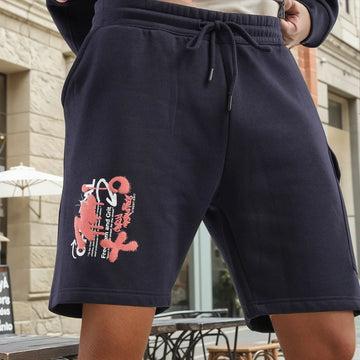 Three Pocket Fleece Shorts in Navy