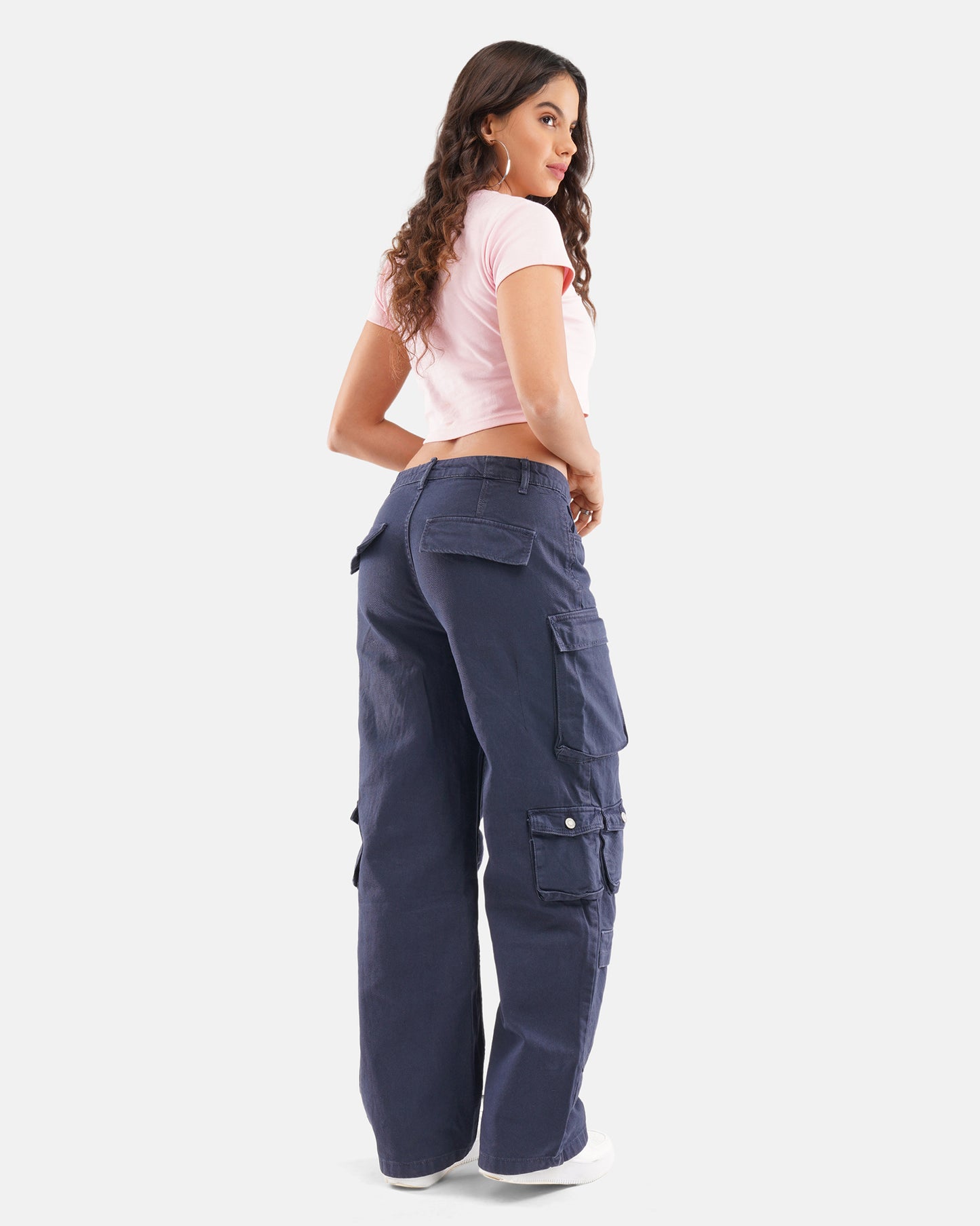 High Waist Cargio - Navy