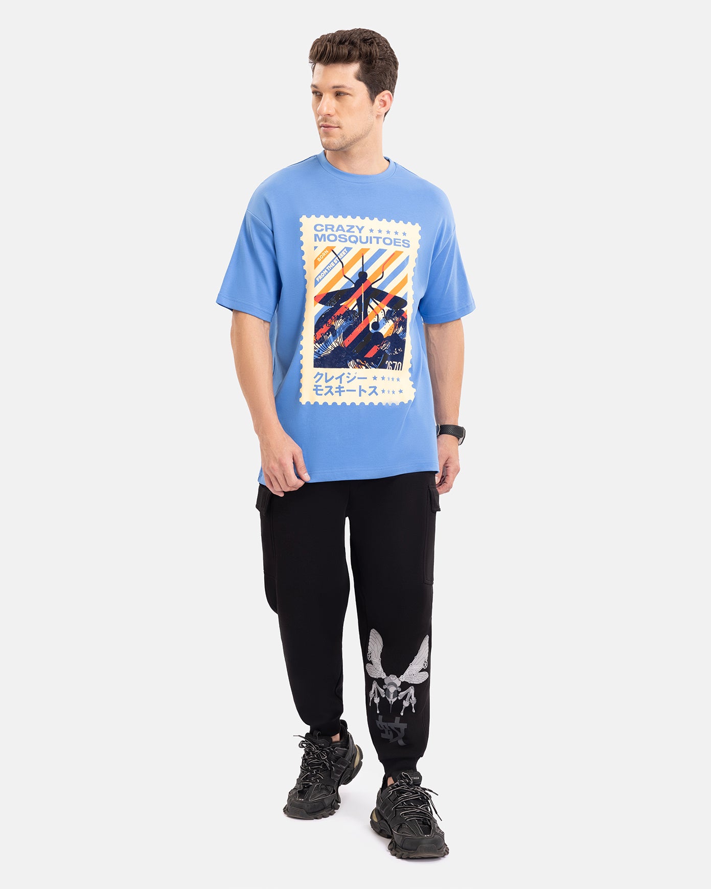 Mos Stamp Tee Blue