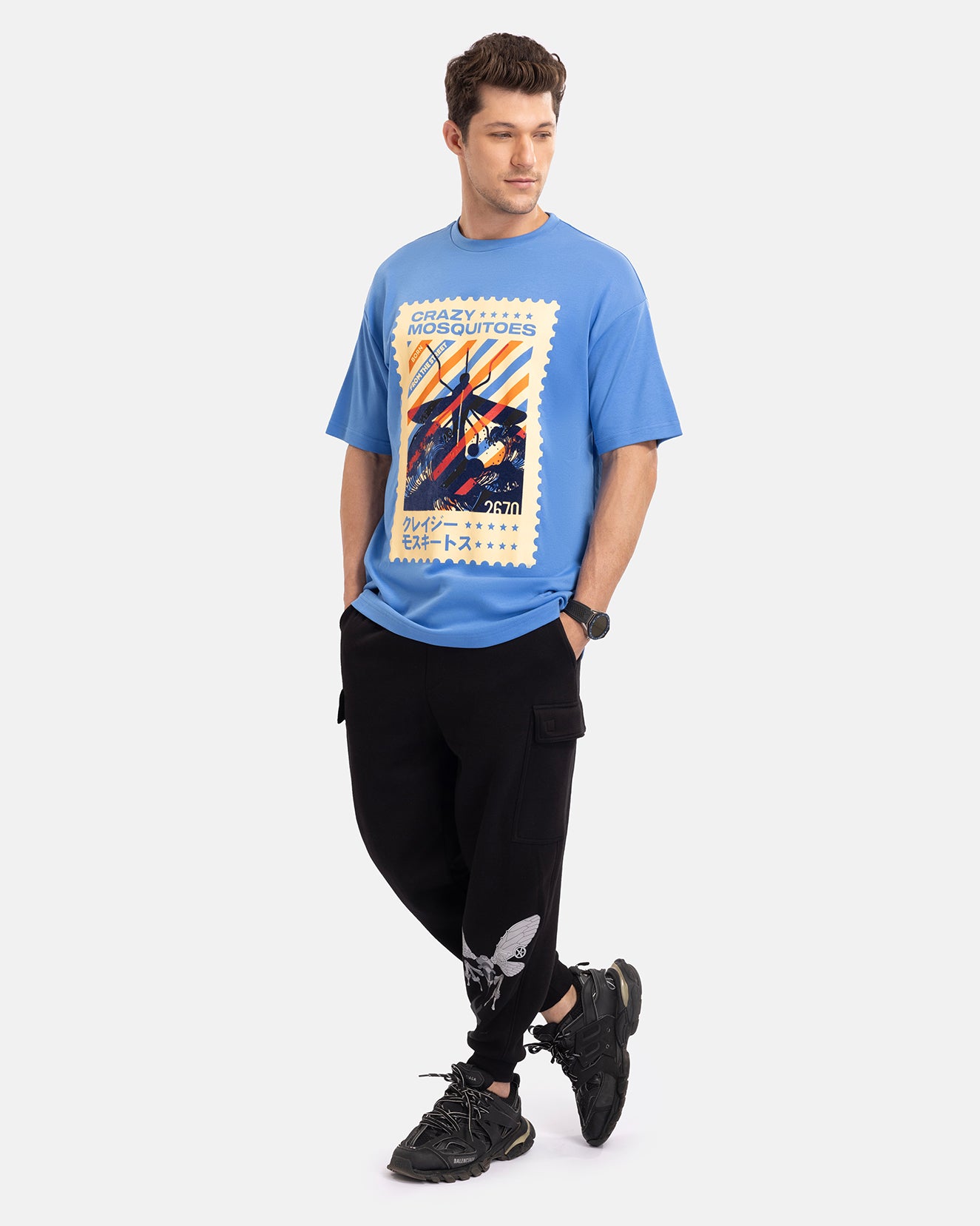 Mos Stamp Tee Blue