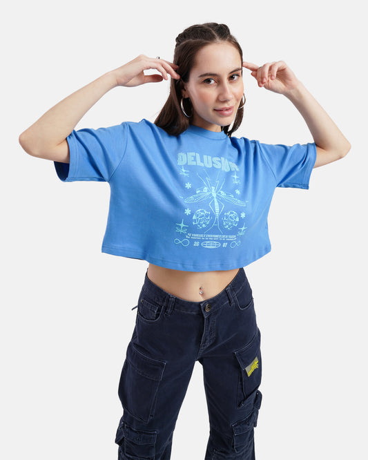 Delusion Crop Blue