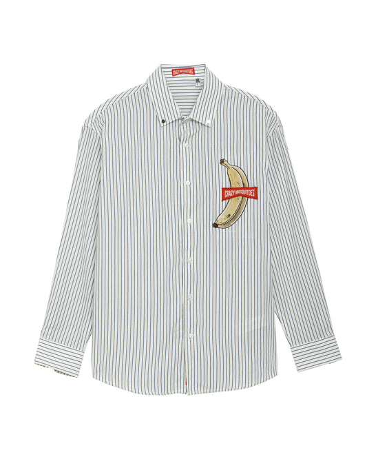 White Blue Stripe