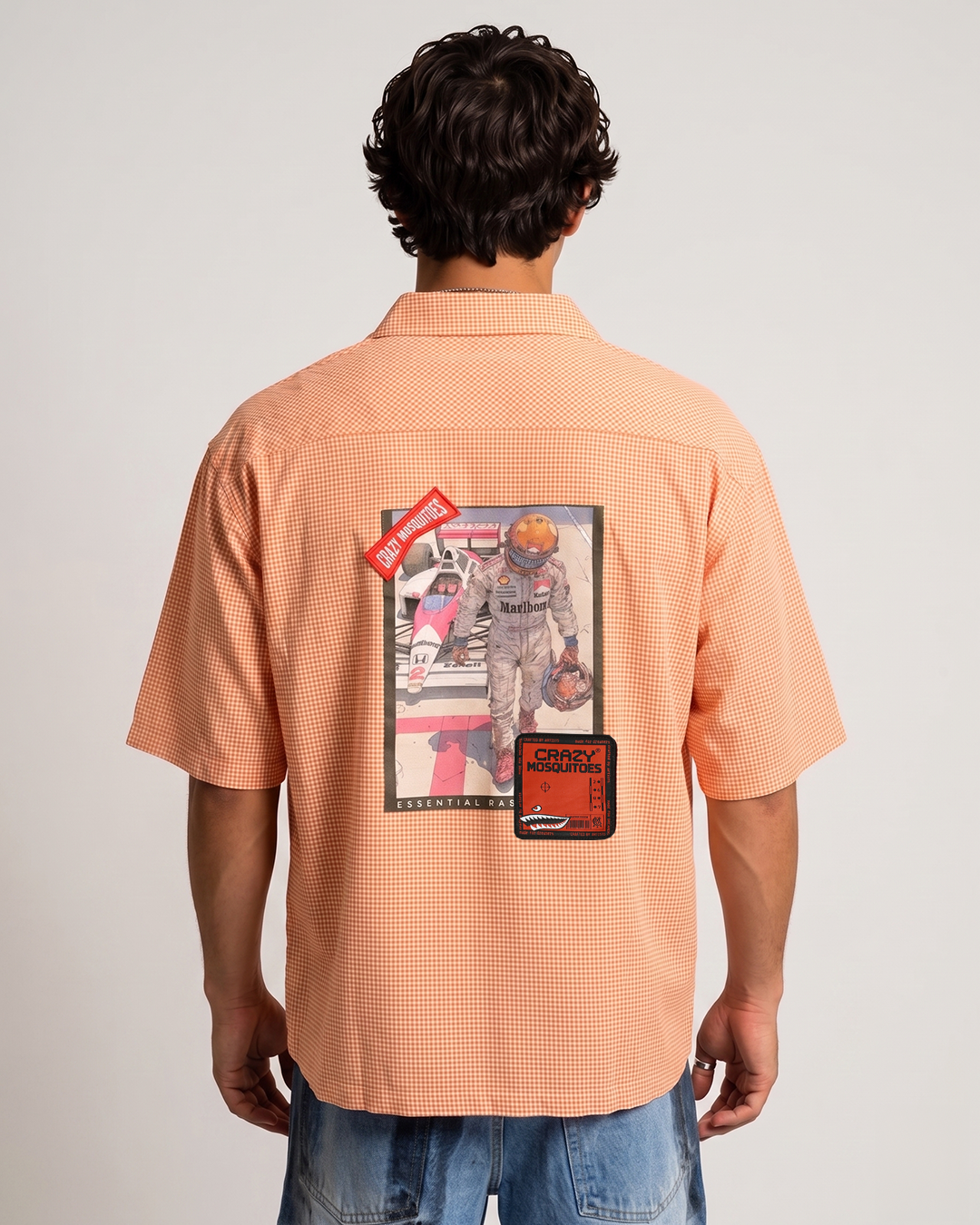 Orange Micro Check