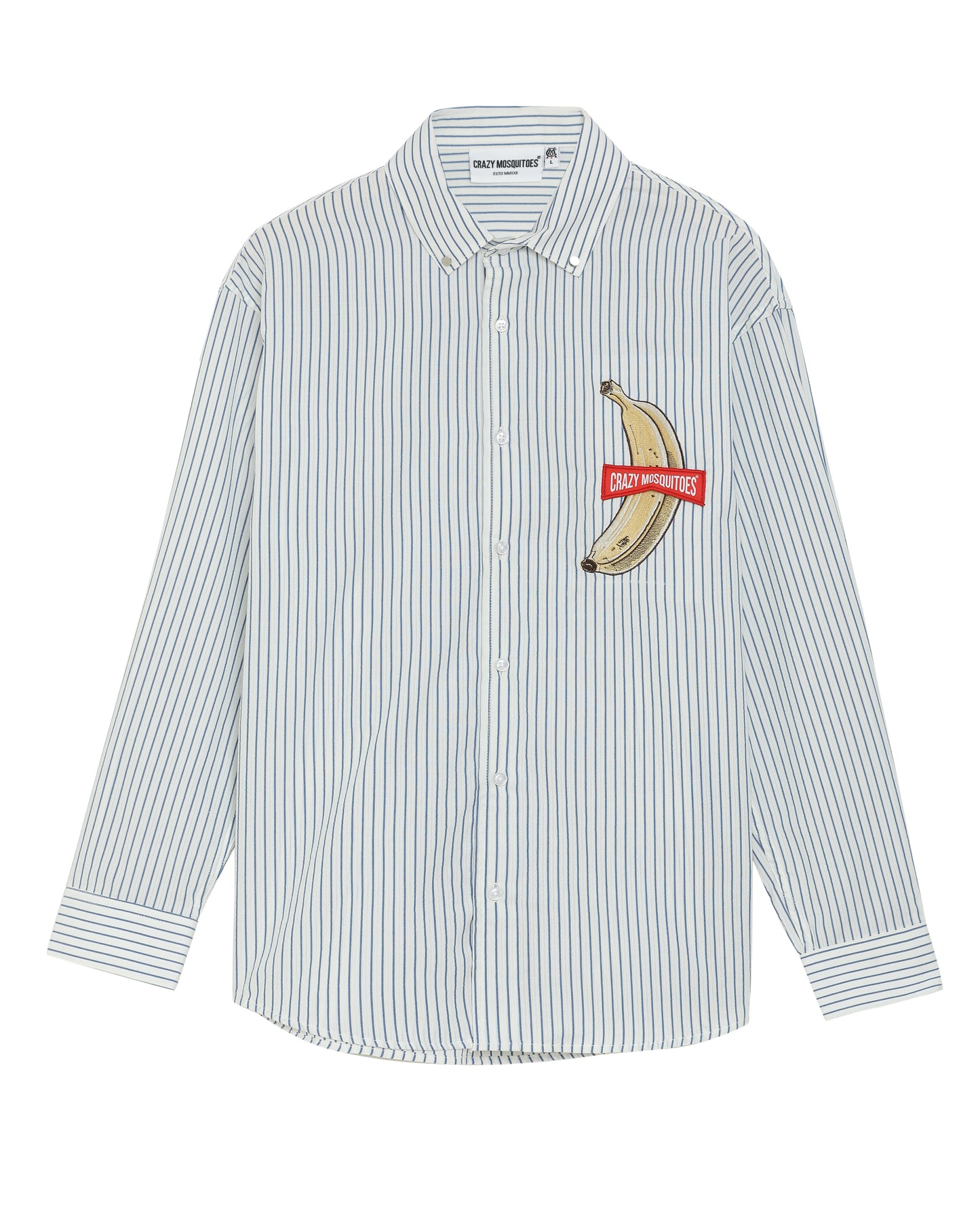 White Blue Stripe