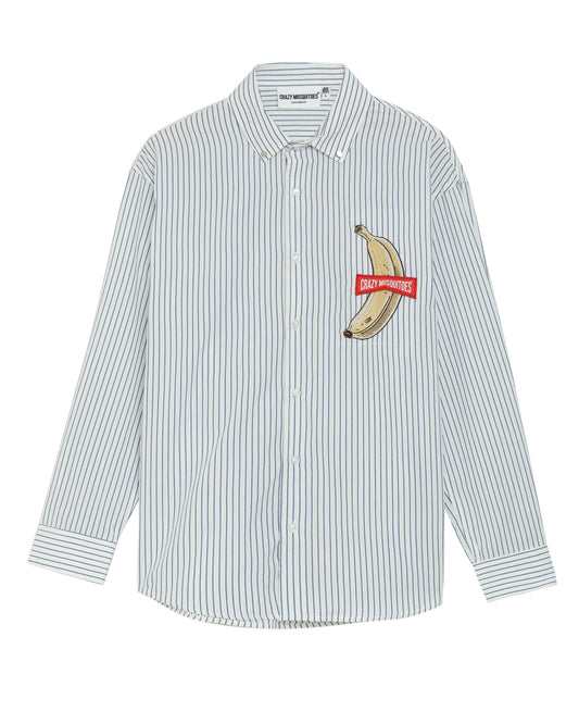White Blue Stripe