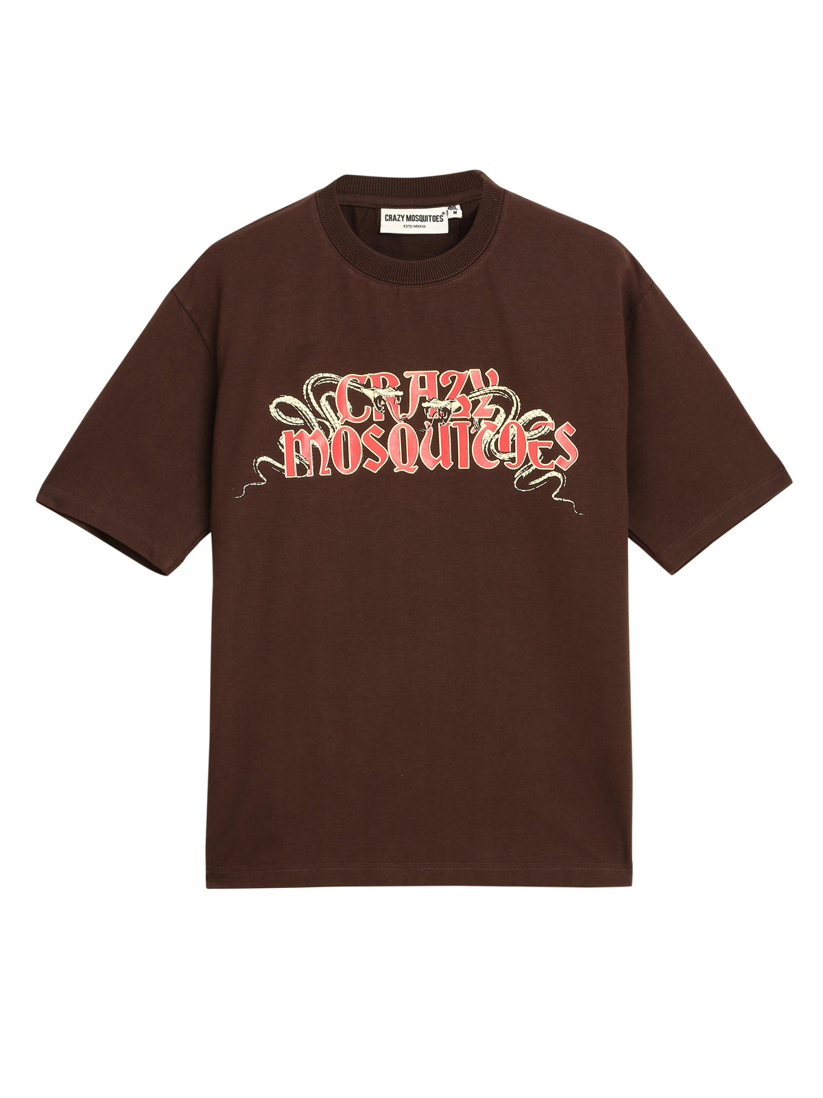Dual Snakes Bamboo Tee Brown