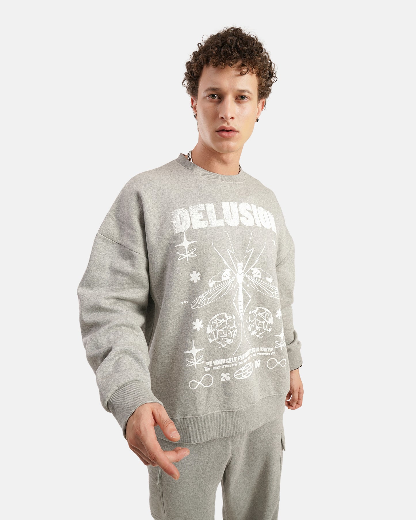Delusion Sweat Grey Melange