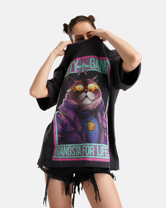 Kitty Gang Tee - Dark Ash