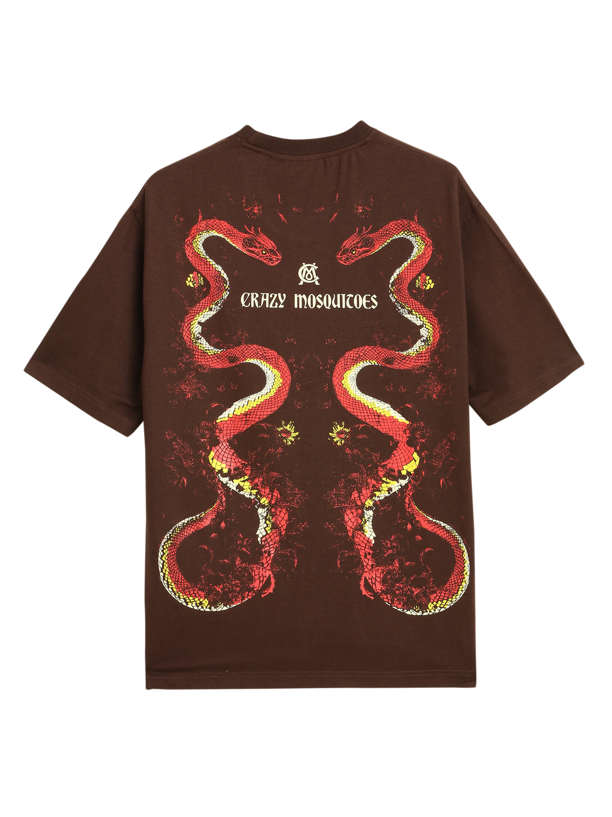 Dual Snakes Bamboo Tee Brown