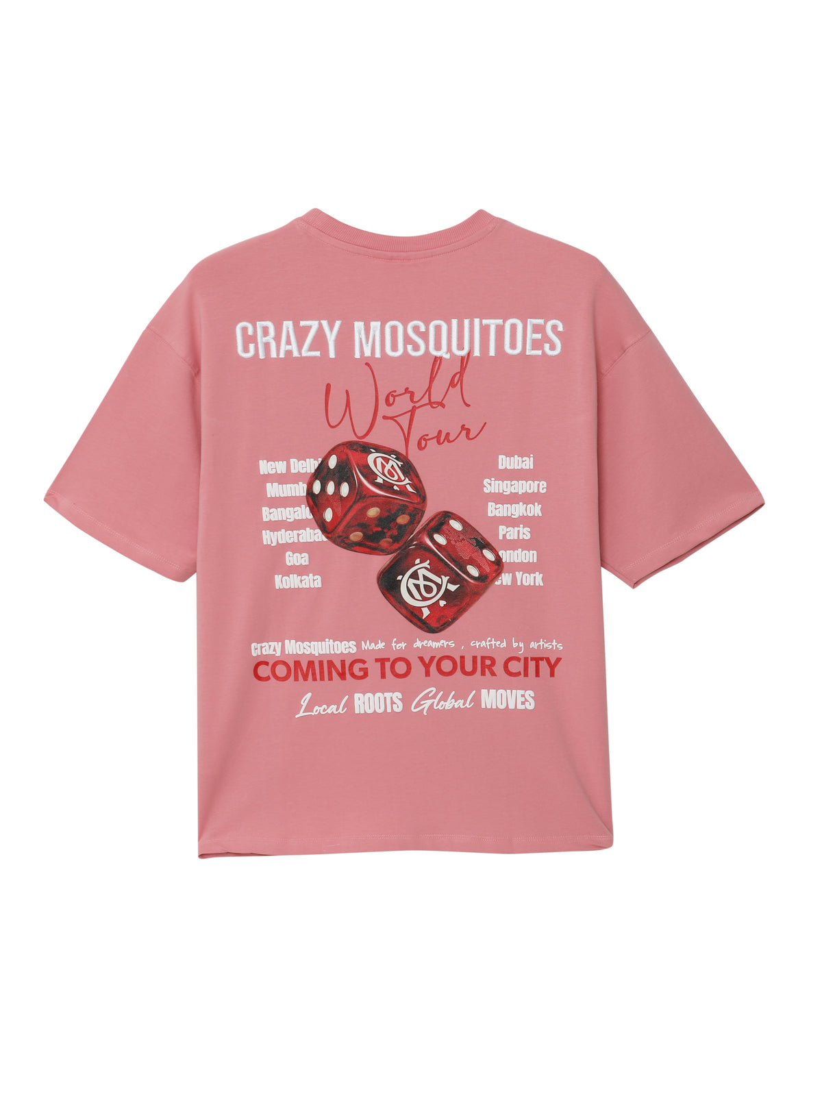 Rolling Worldwide Tee Pink