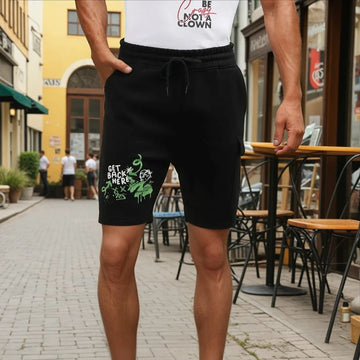 Three Pocket Fleece Shorts in Black