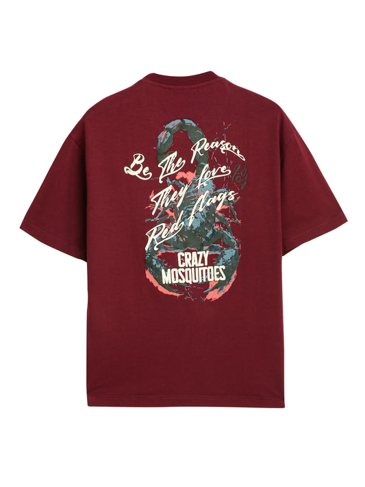 Red Flag Bamboo Tee Wine