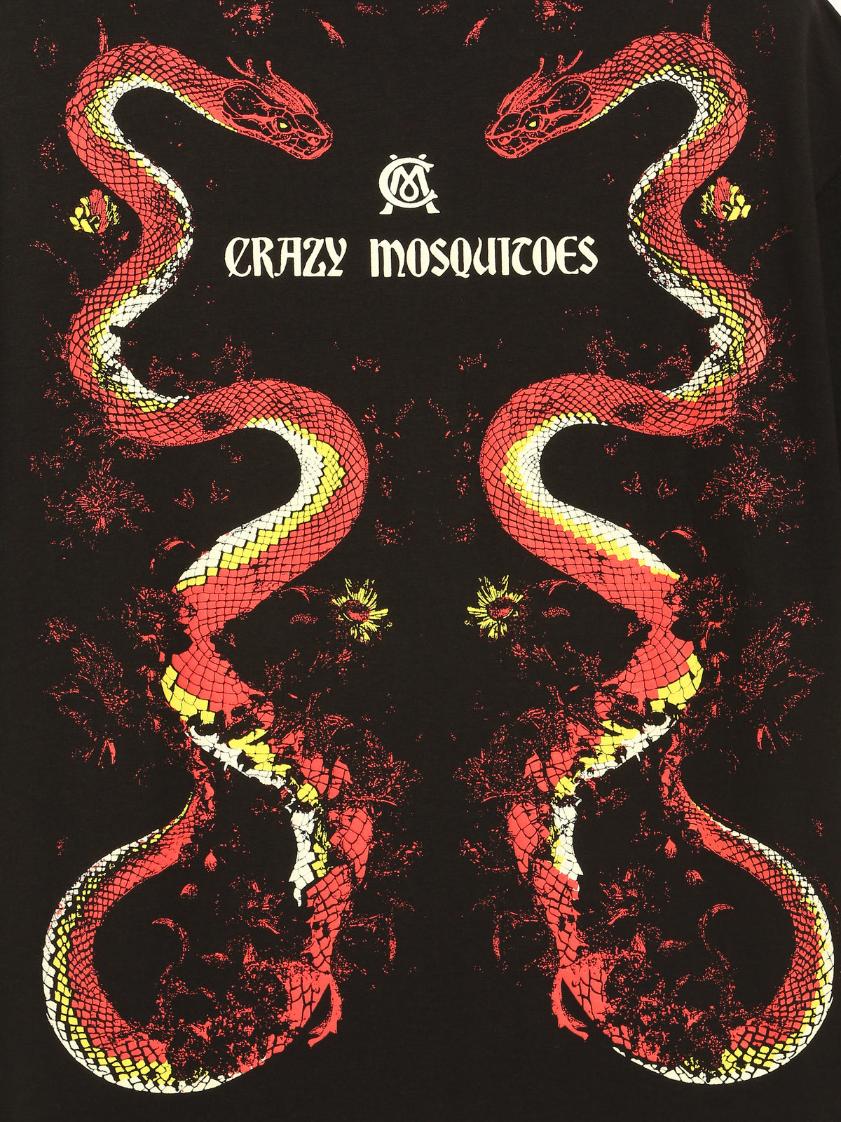 Dual Snakes Bamboo Tee Black