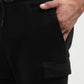 Three Pocket Fleece Shorts in Black