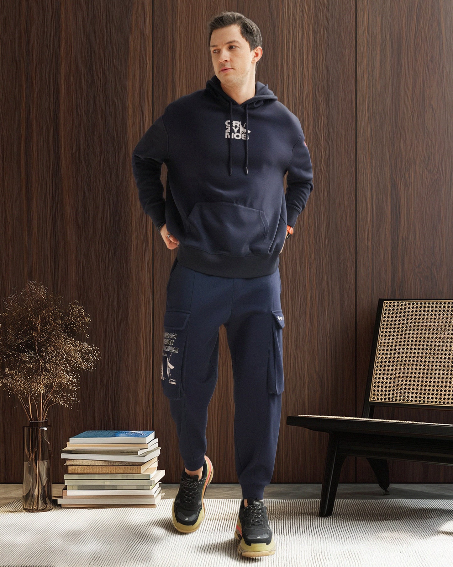 Breathe and Buzz Hoodie Navy