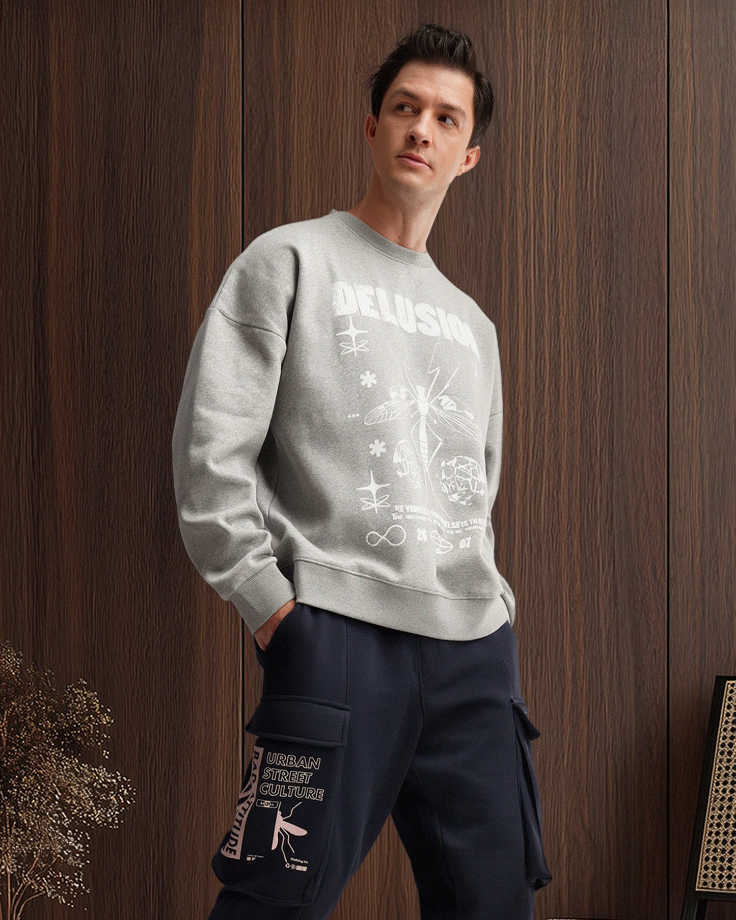 Delusion Sweat Grey Melange