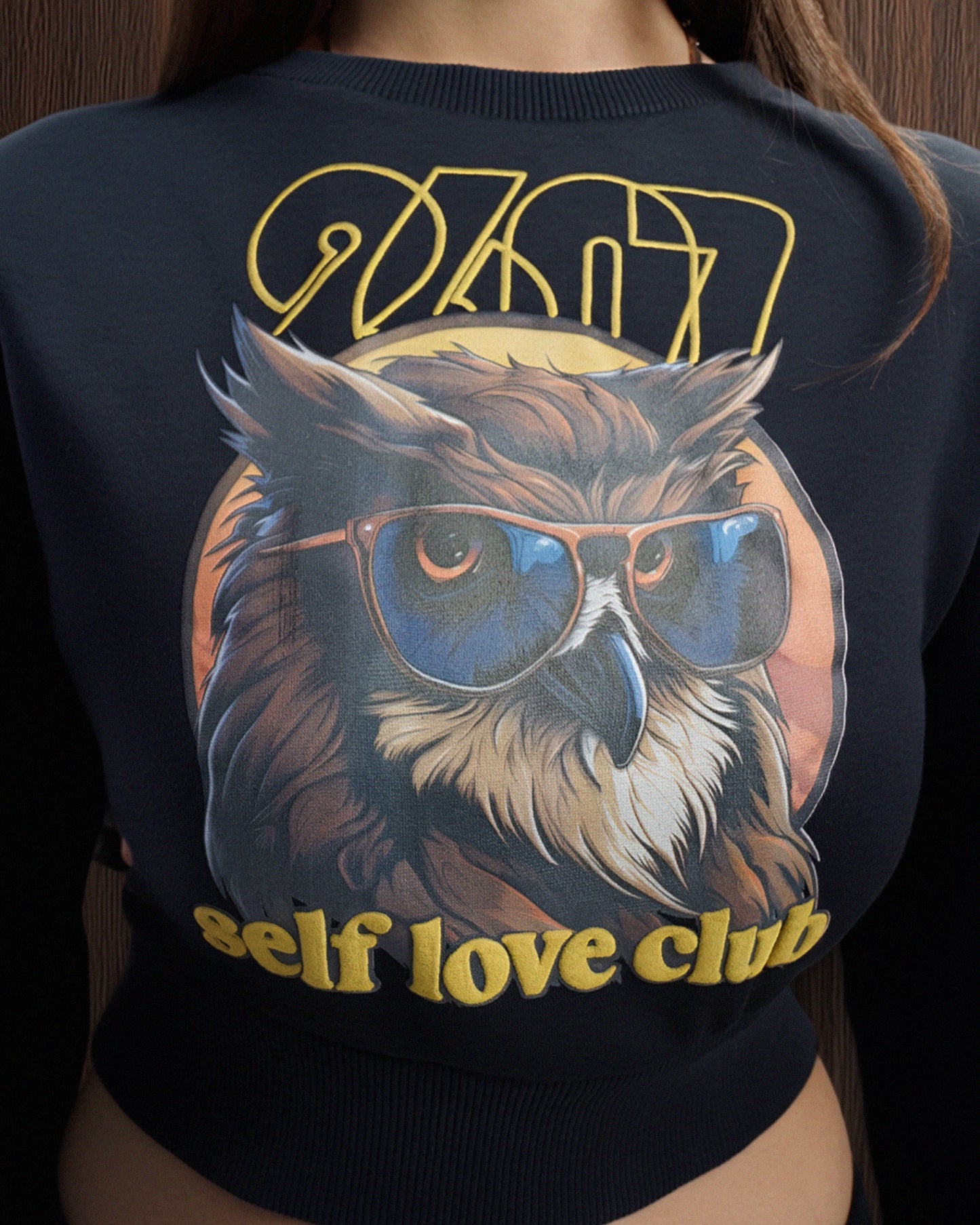 Self Love Crop Sweat - Navy