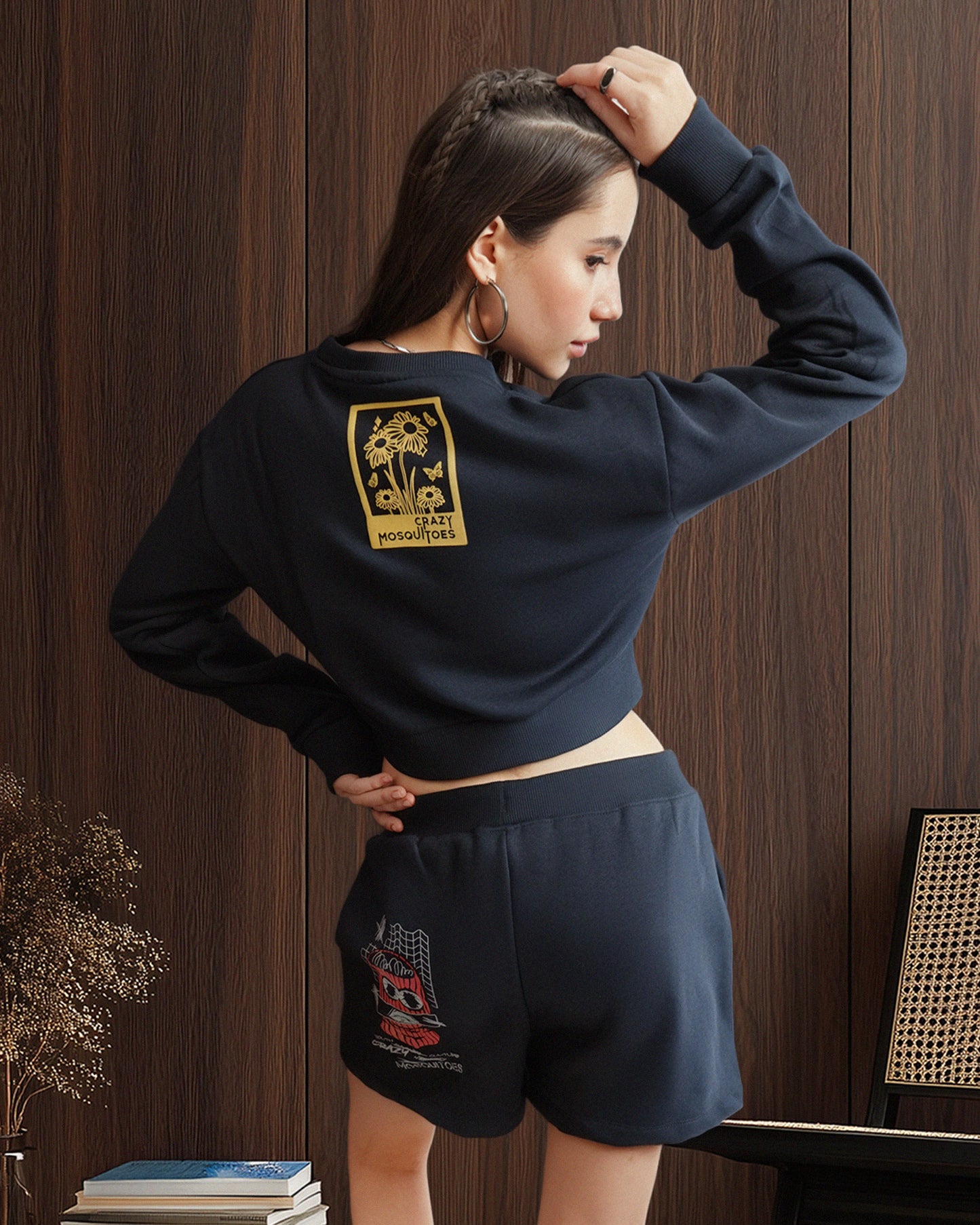 Self Love Crop Sweat - Navy