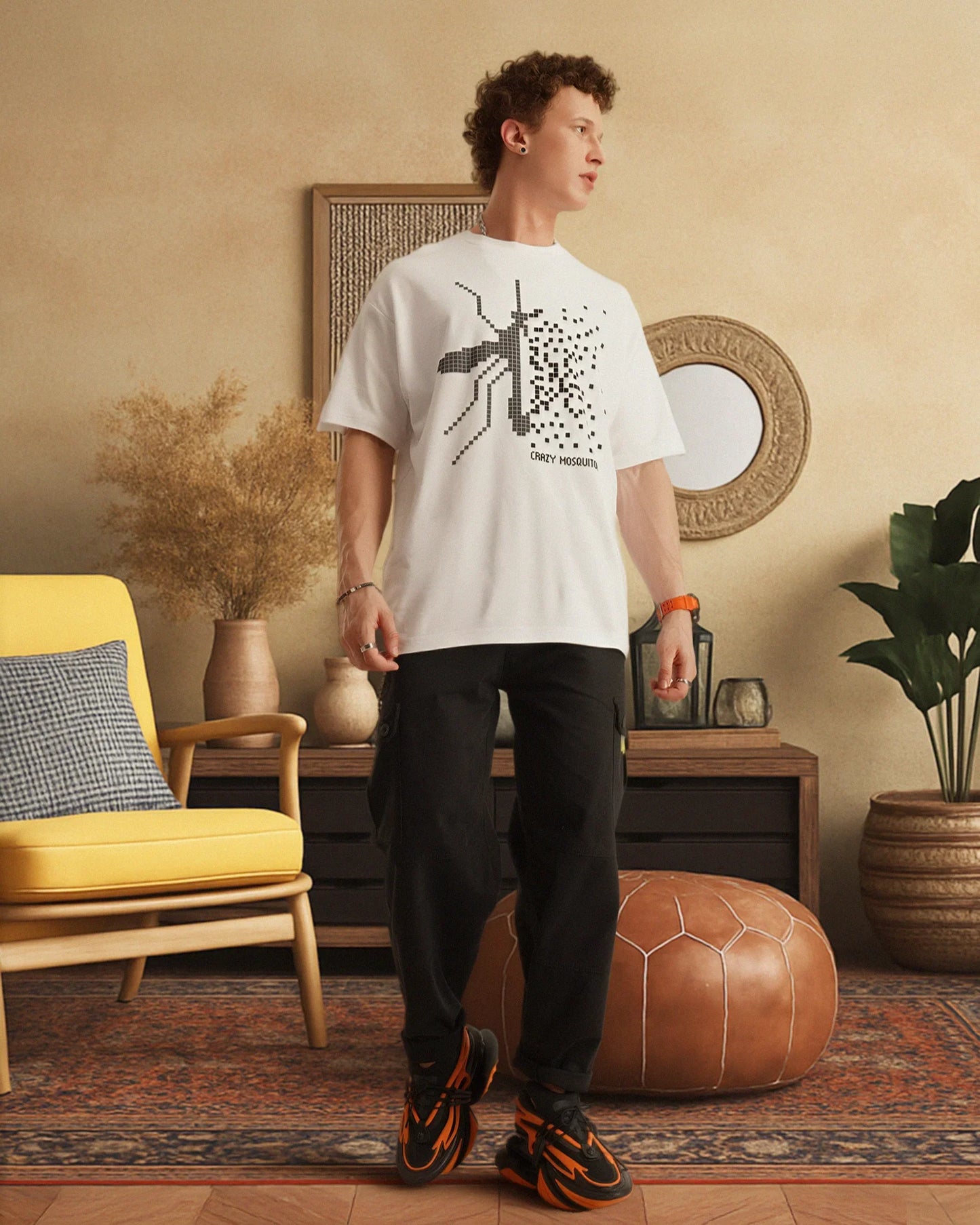 Pixel Mos Tee White