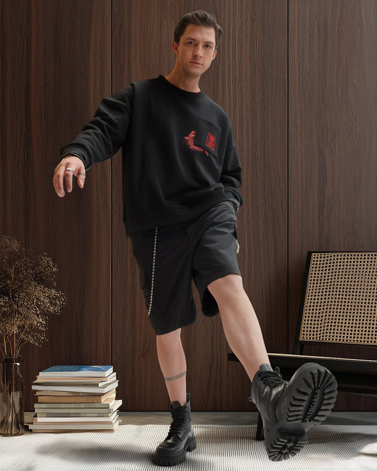 Ramen Cat Sweat Black
