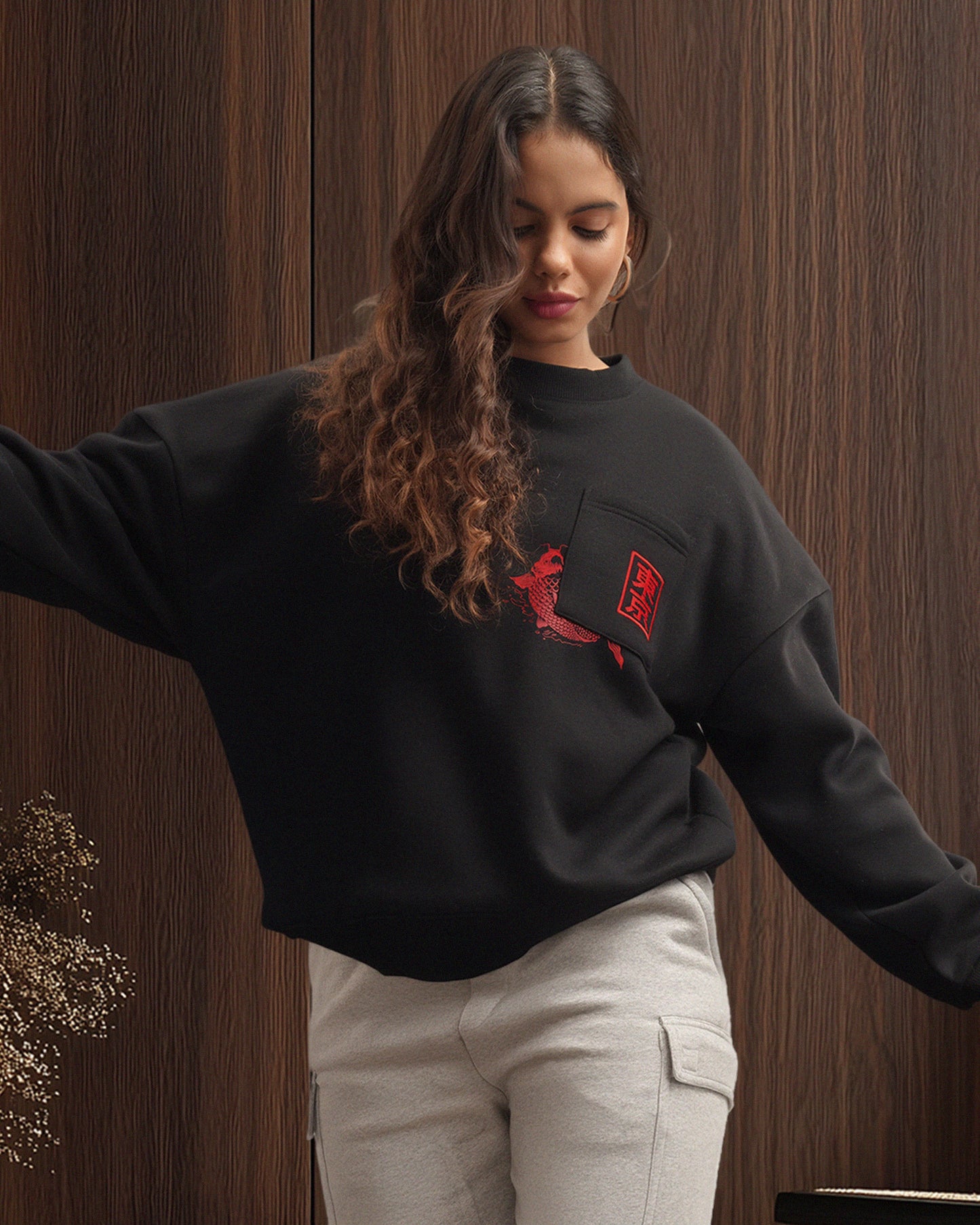 Ramen Cat Sweat - Black