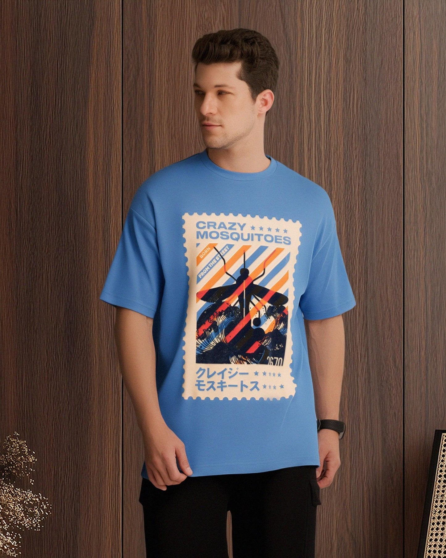 Mos Stamp Tee Blue