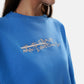 Bear Swag Oversized Fleece Sweatshirt in Cobalt Blue - Womens - Crazy Mosquitoes