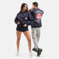 Bengaluru Oversized Fleece Sweatshirt in Navy - Crazy Mosquitoes