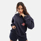 Bengaluru Oversized Fleece Sweatshirt in Navy - Crazy Mosquitoes