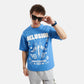 Delusion Oversized Terry T-Shirt in Blue - Crazy Mosquitoes