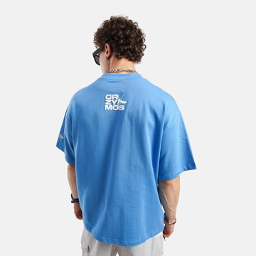 Delusion Oversized Terry T-Shirt in Blue - Crazy Mosquitoes