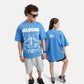 Delusion Oversized Terry T-Shirt in Blue - Crazy Mosquitoes