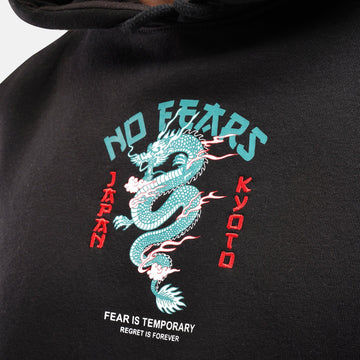 Dragon Regular Fleece Hoodie in Black - Crazy Mosquitoes